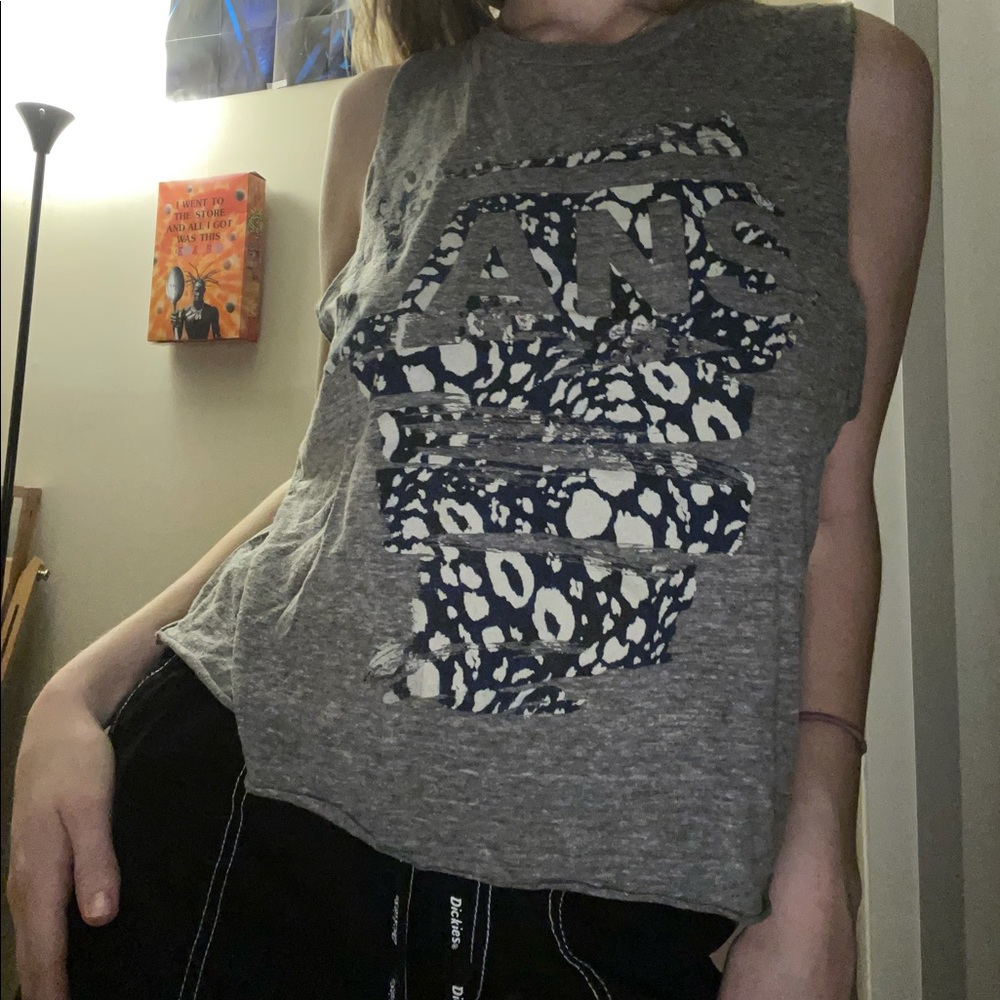 animal print vans tank top